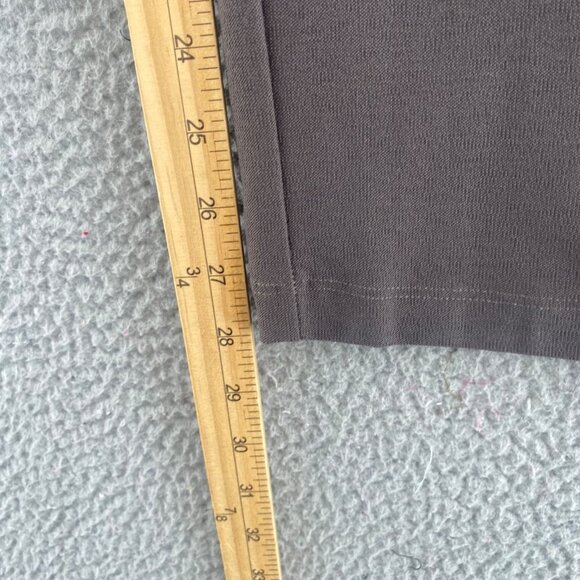 Eileen Fisher Pants Womens Medium Brown Tapered Leg Knit Stretch Pull On Crops - Picture 9 of 11